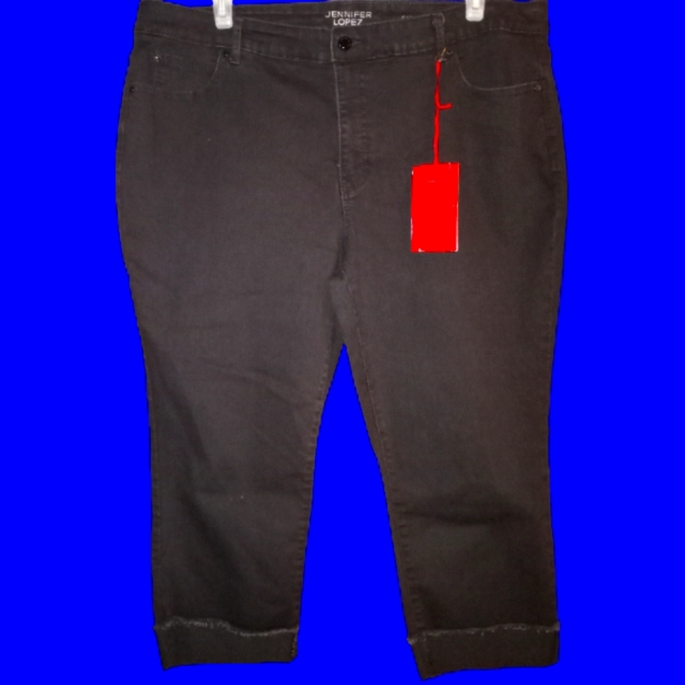 Jennifer Lopez (JLO) Black Jean Capri Size 20W